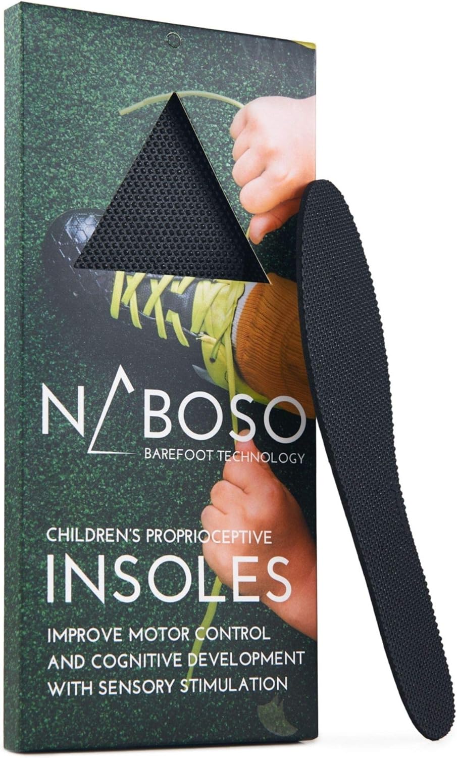 Naboso Plantillas infantiles para estimulación de pies y desarrollo sensorial, mejora el desarrollo motor, plantilla texturizada