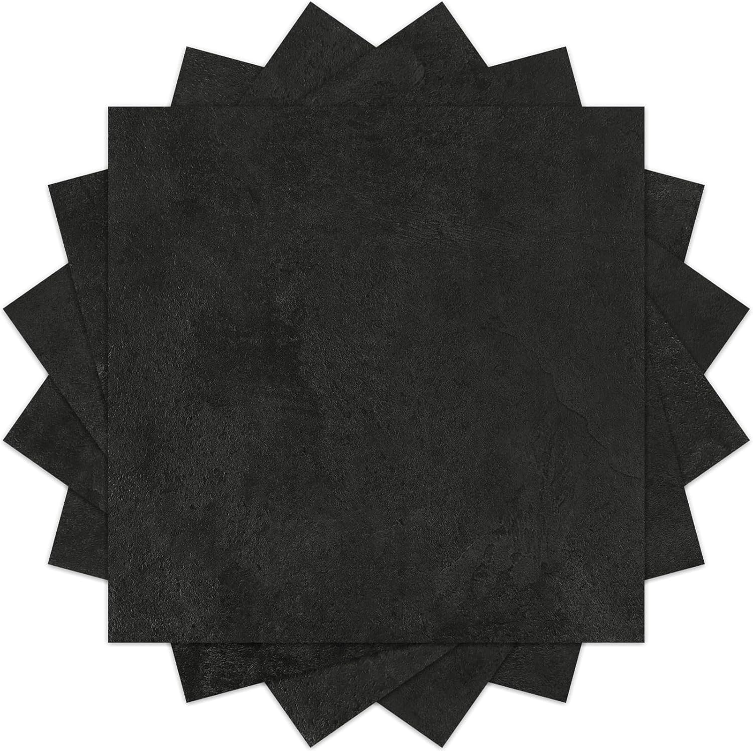 WESTICK Paquete de 20 calcomanías negras para azulejos de piso, despegar y pegar, baldosas de baño, impermeables, para suelos de azulejos, cocina,