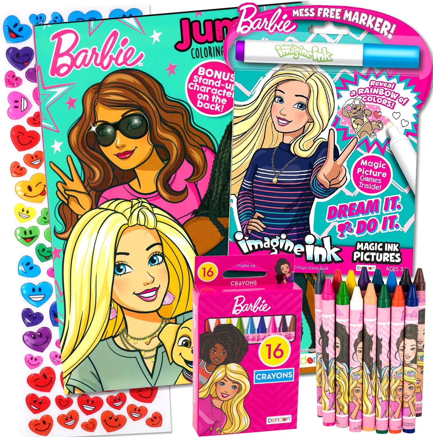 Barbie – Libro para colorear y actividades con libro para colorear de tinta Imagine, calcomanías y más