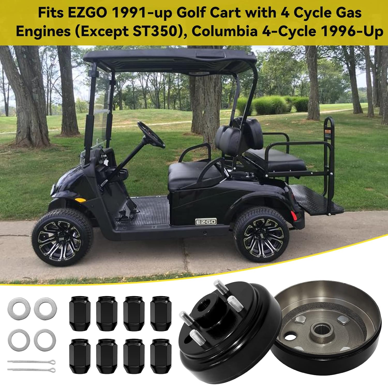 EZGO Buje de tambor de freno de 1 pulgada con orificio grande para 1991 hasta 4 ciclos de gasolina EZGO TXTMedallistaRXVMarathonMPTColumbia Golf