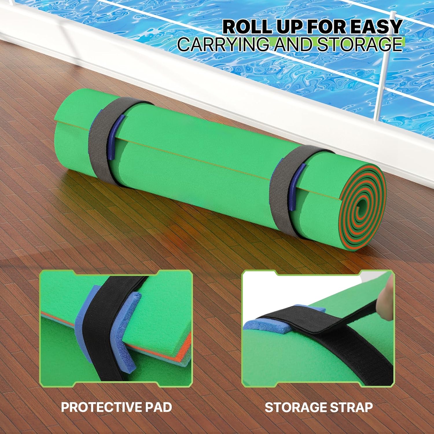 Magshion Large Water Floating Mat for Adults Pool Lake Boating Float Pad 12 x 6 ft