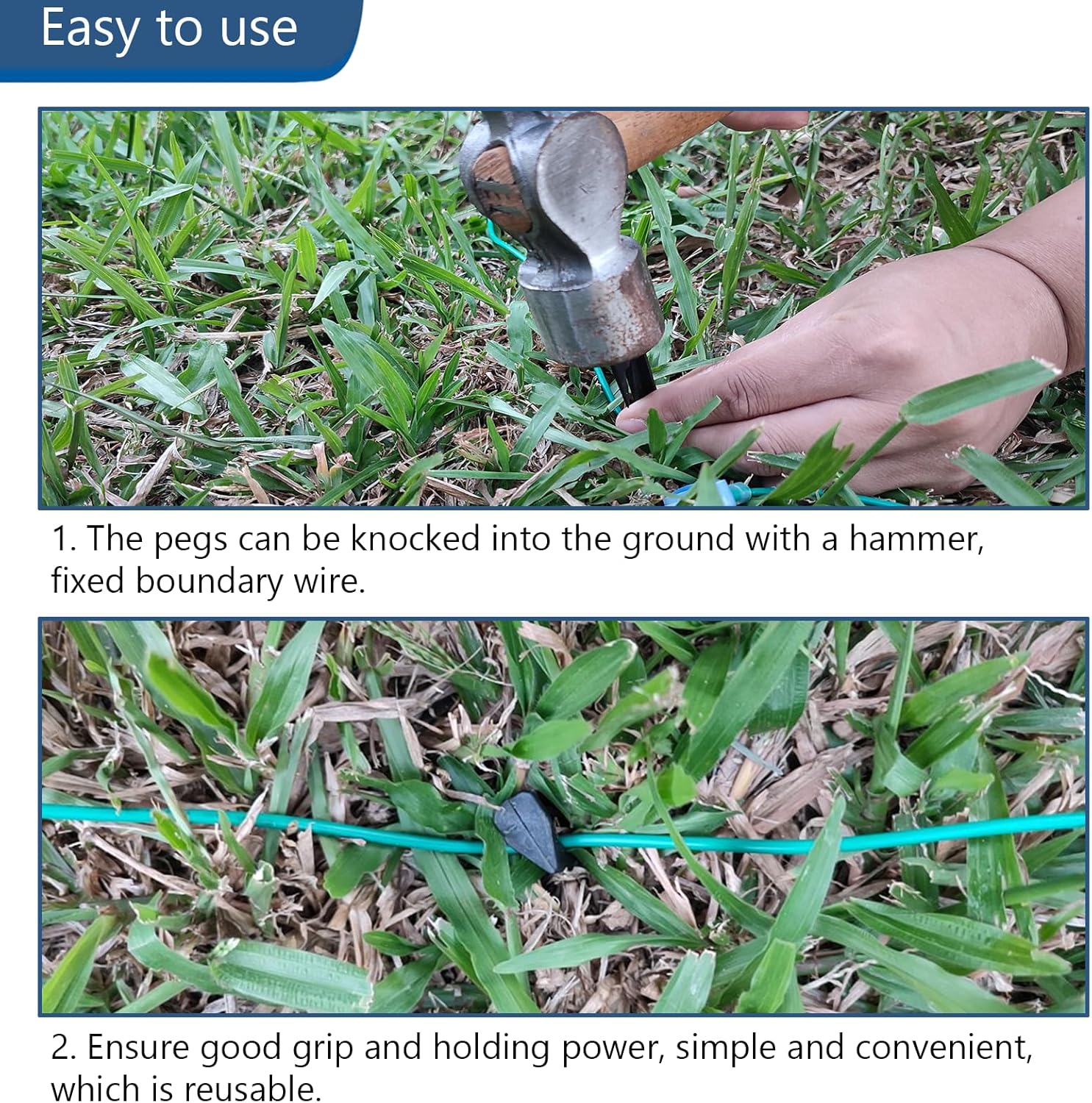 Kit de estaca de plástico para cortacésped, estacas de alambre de plástico, grapas de paisaje para cortadoras de césped robóticas, alambre de