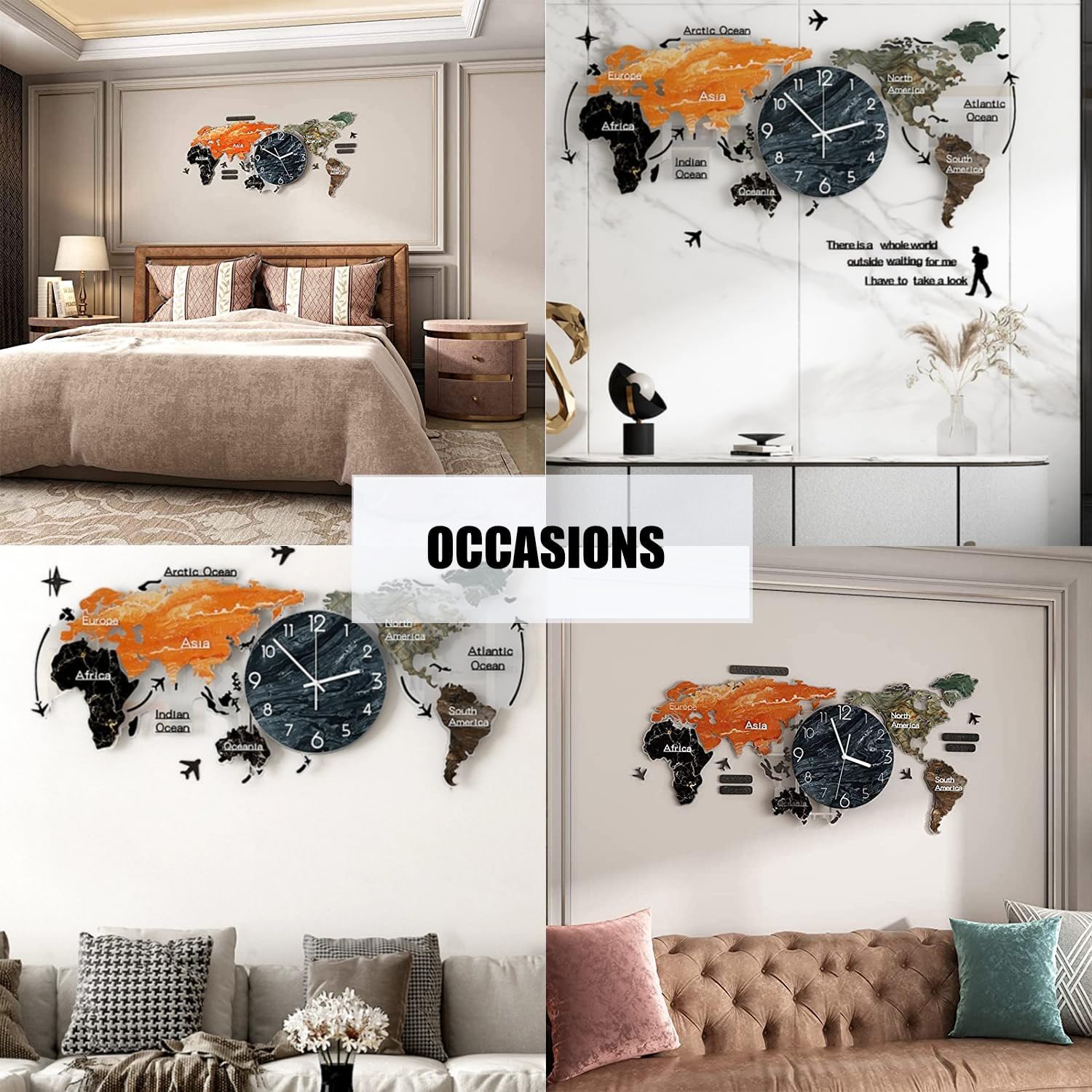 Reloj de pared decorativo extra grande para decoración de sala de estar, 2947 pulgadas, relojes de pared modernos gigantes para dormitorio y hogar,