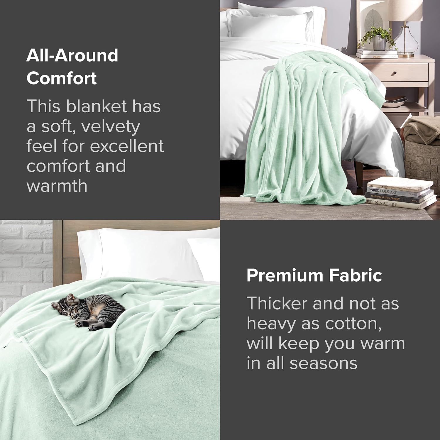 Bare Home – Cobija de microfelpa muy suave