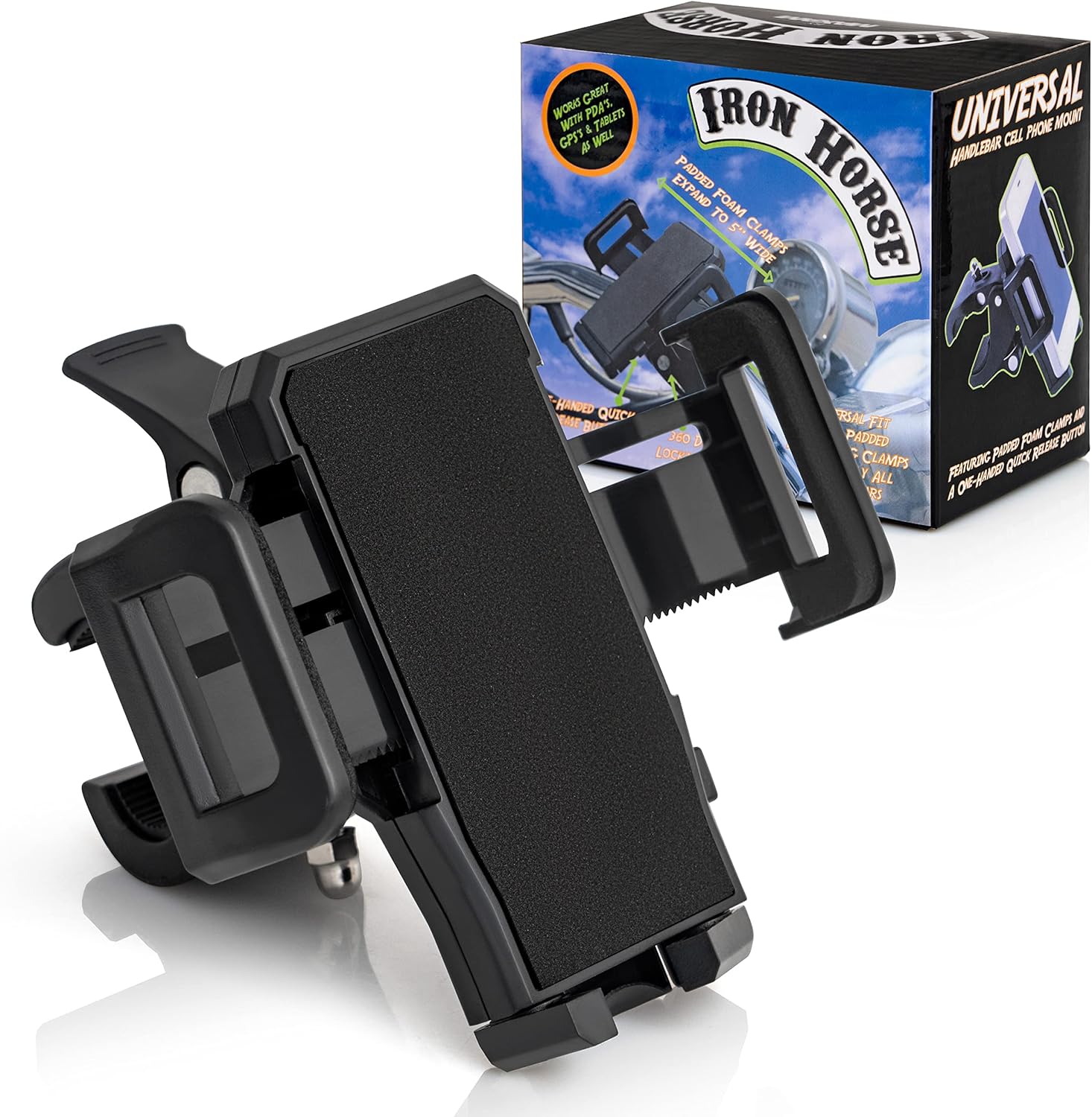 Diamond Plate Soporte de teléfono ajustable para motocicletabicicleta
