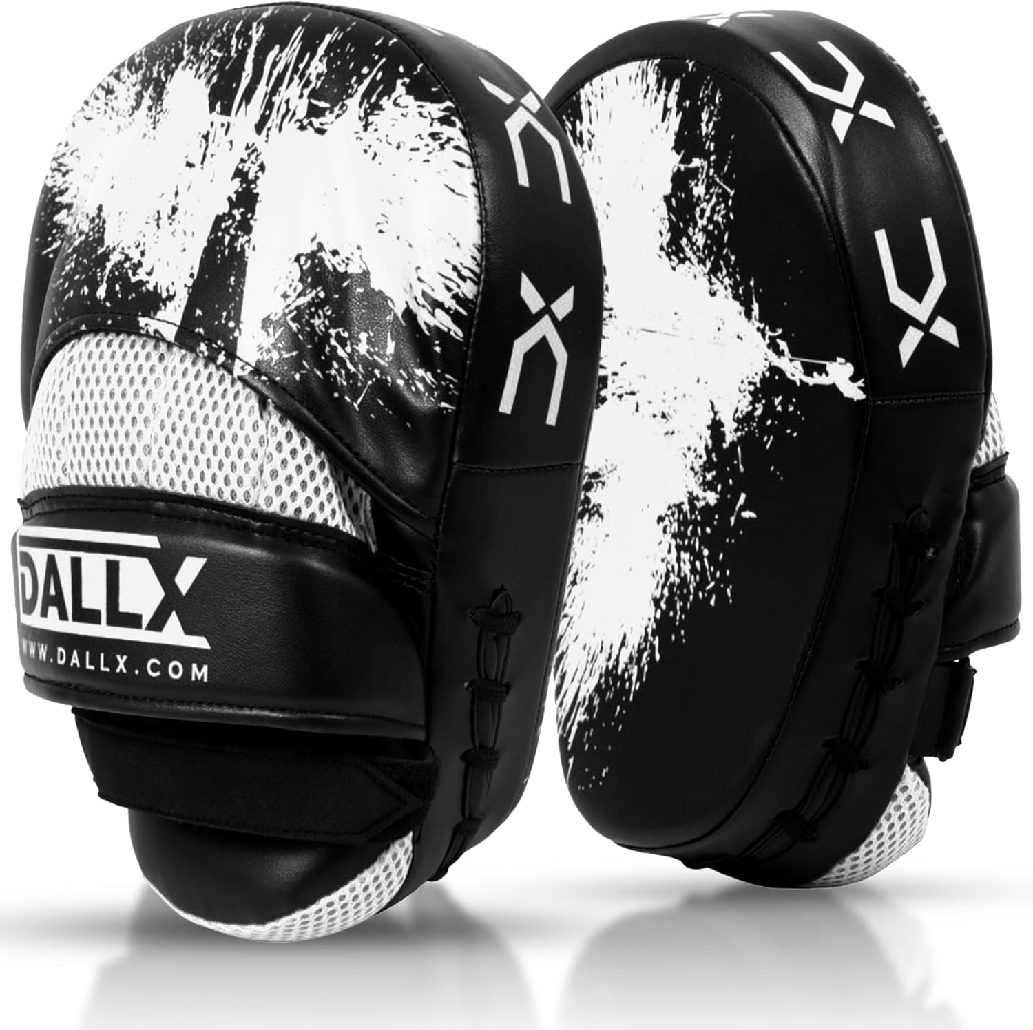 DALLX Guantes deportivos de punzón con gancho y jab curvados para entrenamiento de artes marciales, karate, kickboxing, Muay Thai con correas
