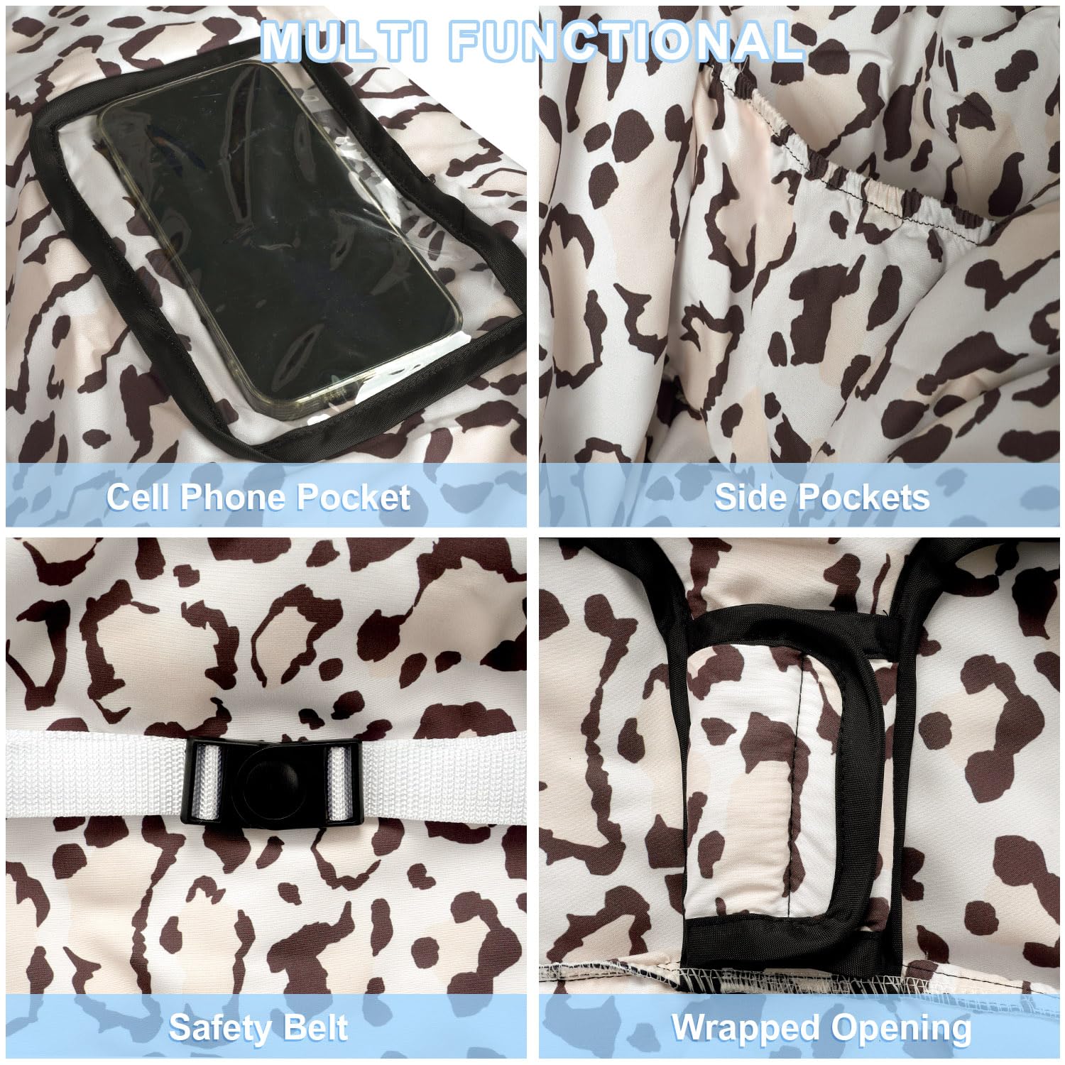 Funda para carrito de compras para bebé 2 en 1 Funda para silla alta con arnés de seguridad Multifuncional Patrón gris Fundas de carro para bebés