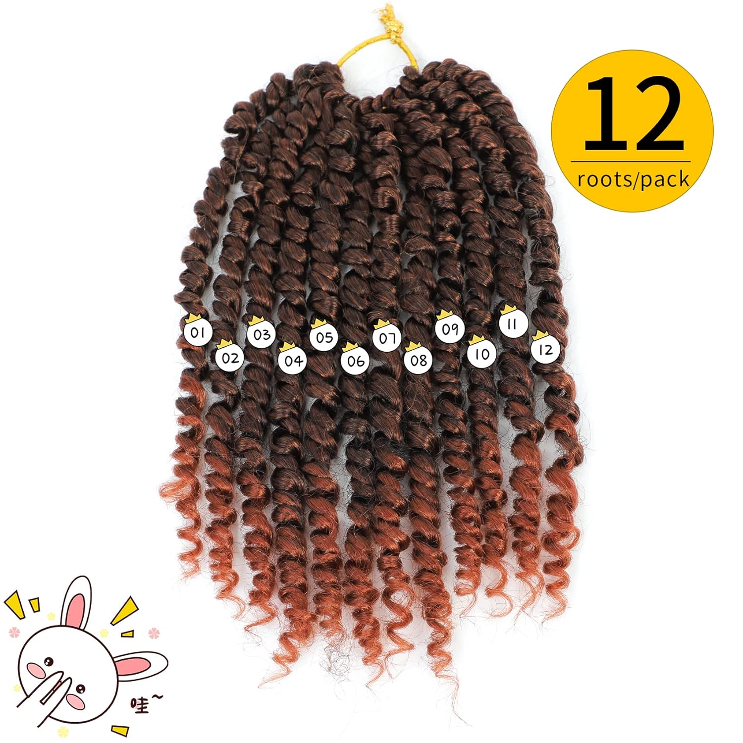 Fulcrum Cabello Passion Twist de 10 pulgadas, 8 paquetes de cabello de ganchillo Passion Twist para mujeres negras, cabello pretrenzado de ganchillo
