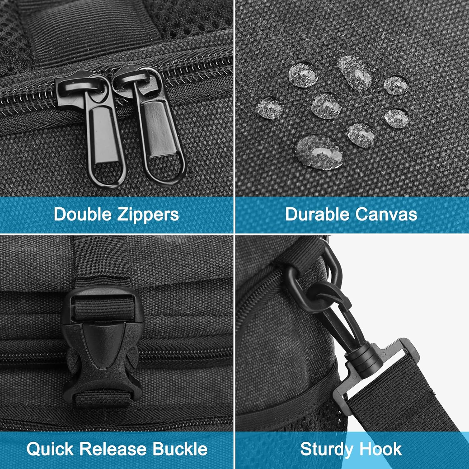MOSISO Bolsa cruzada para cámara DSLRSLRSLRsin espejo, funda de lona para cámara con compartimento superior enrollable expandible compatible con