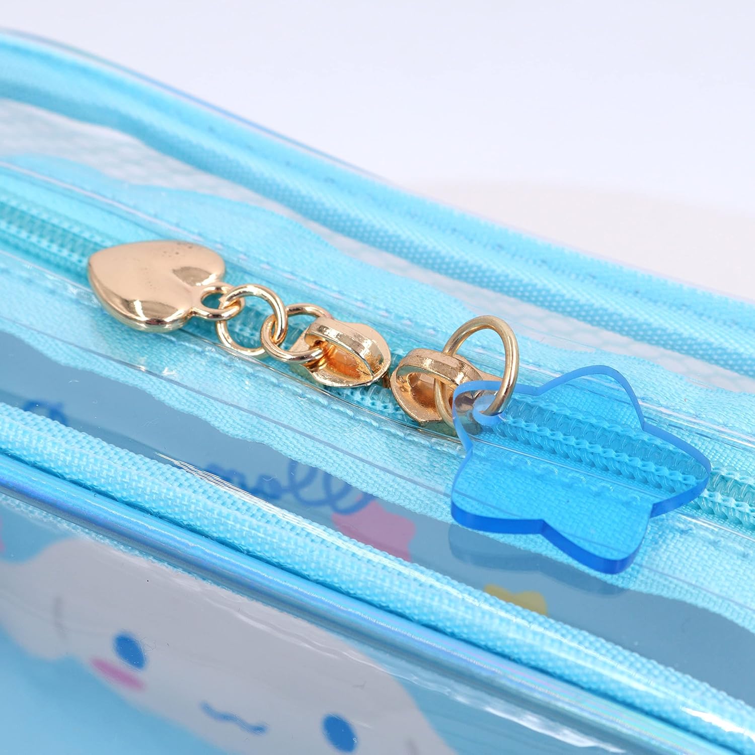 Bolsa de maquillaje transparente impermeable Estuche cosmético holográfico PVC bolsa de aseo bolsa de embalaje de viaje para niñas, Azul