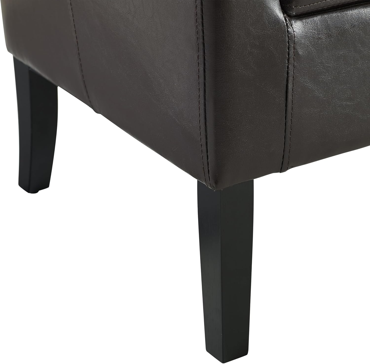 Silla para club, de Linon Simon, Madera de caucho Contrachapado, Marrón