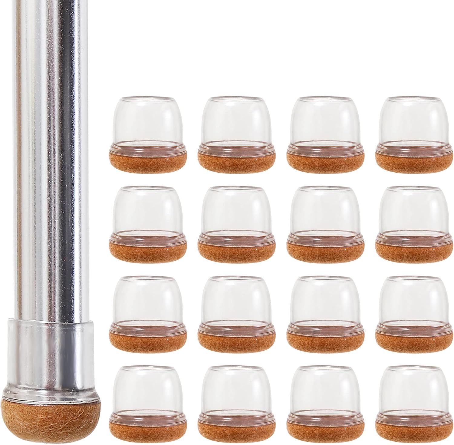 16 tapas pequeñas de silicona para patas de silla de 1 14 pulgadas, almohadillas de muebles para suelos de madera dura, protectores de suelo para