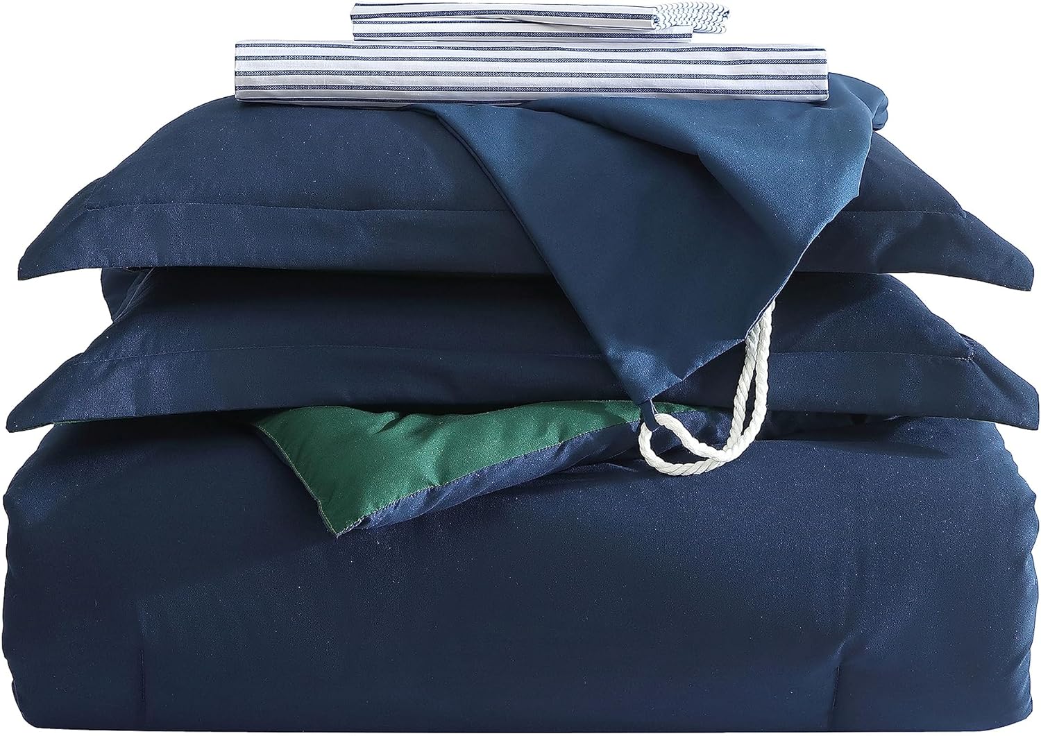 Nautica – Juego de cama queen- Juego de edredón reversible casual, incluye fundas adicionales, sábana bajera, fundas de almohada y bolsa de
