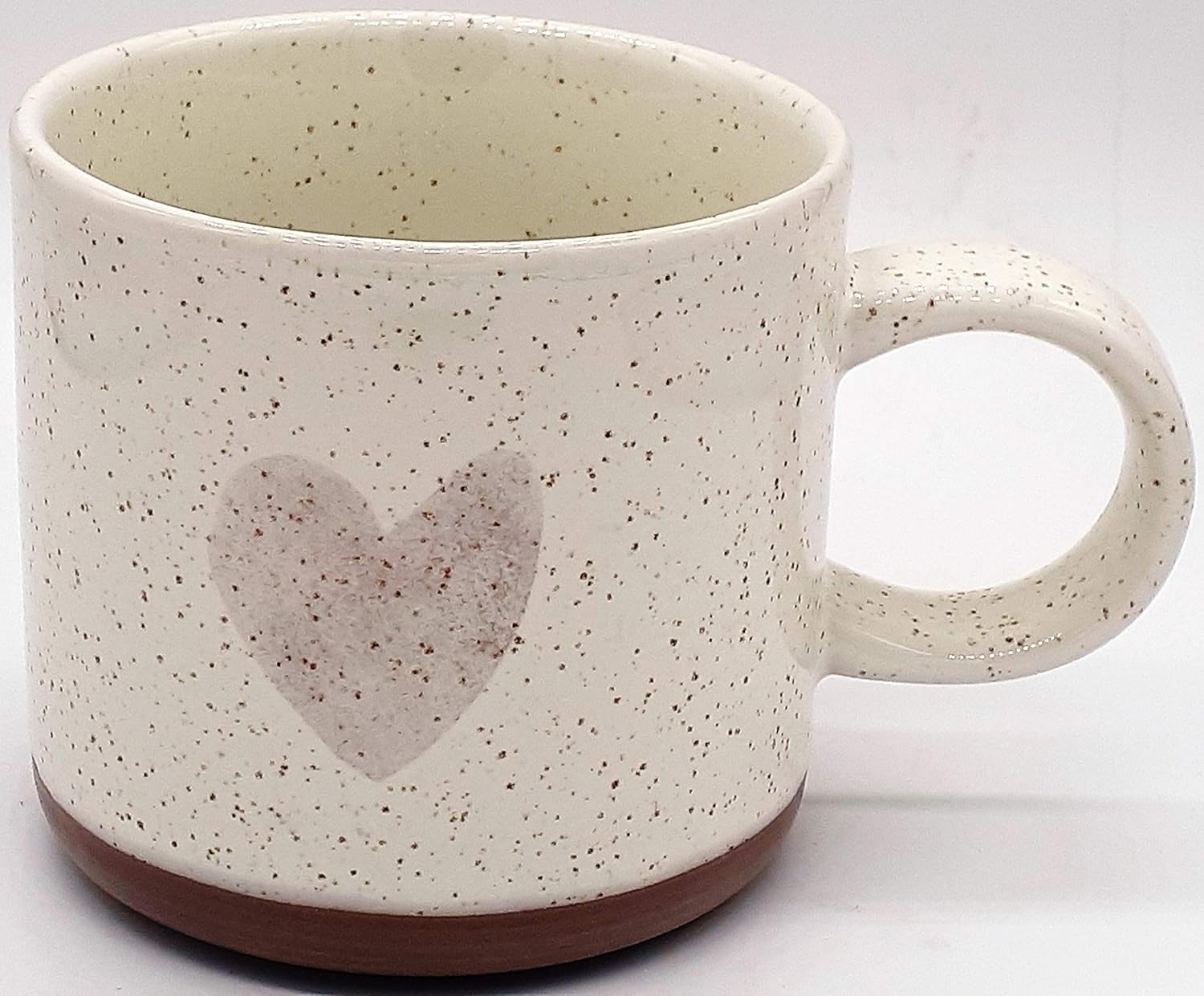 2017 Holiday Collection Taza de cerámica de 12 oz – Corazón de oro rosa moteado