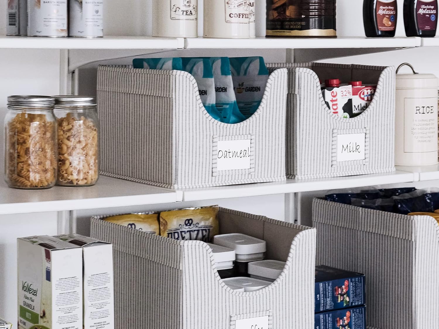 StorageWorks Paquete de 3 contenedores de almacenamiento para armario con 2 cubos de almacenamiento