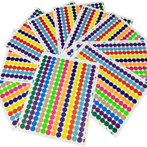 2040 calcomanías de puntos de colores redondas de 12 pulgada, etiquetas de código de color redondas para oficinas, aulas, papel, etc., 14 colores 2040 calcomanías de puntos de colores redondas de 12 pulgada, etiquetas de código de color redondas para oficinas, aulas, papel, etc., 14 colores