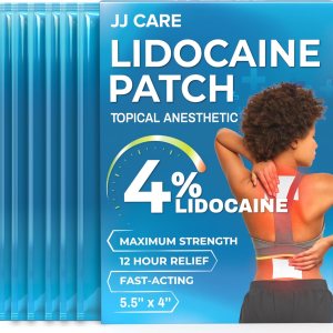 JJ CARE Parches de lidocaína paquete de 30, parches para el dolor de lidocaína al 4 % de máxima fuerza, parches de alivio del dolor de espalda de JJ CARE Parches de lidocaína paquete de 30, parches para el dolor de lidocaína al 4 % de máxima fuerza, parches de alivio del dolor de espalda de