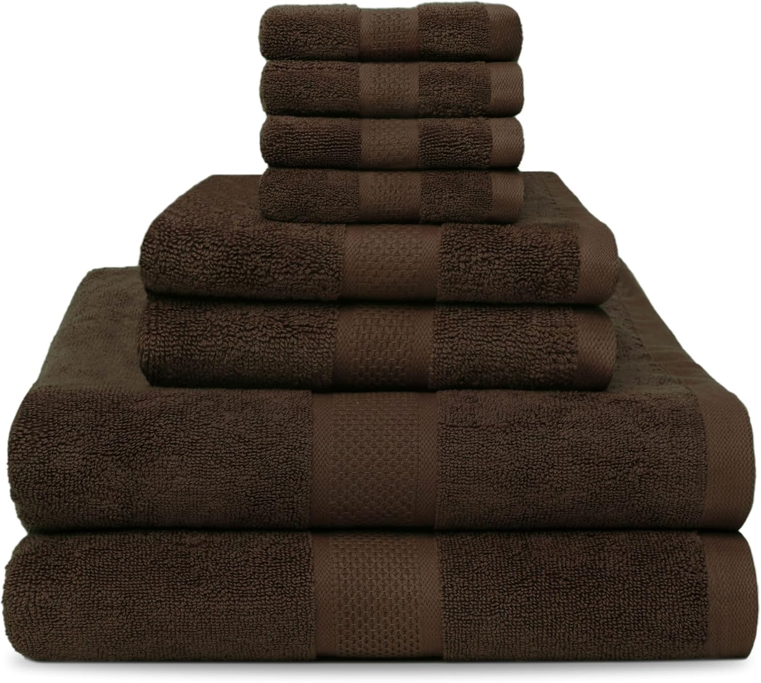 Juego de 8 toallas de baño 100% algodón de lujo para baño, juego de 8 toallas de baño y 2 toallas de mano y 4 paños de lavado, toallas suaves color