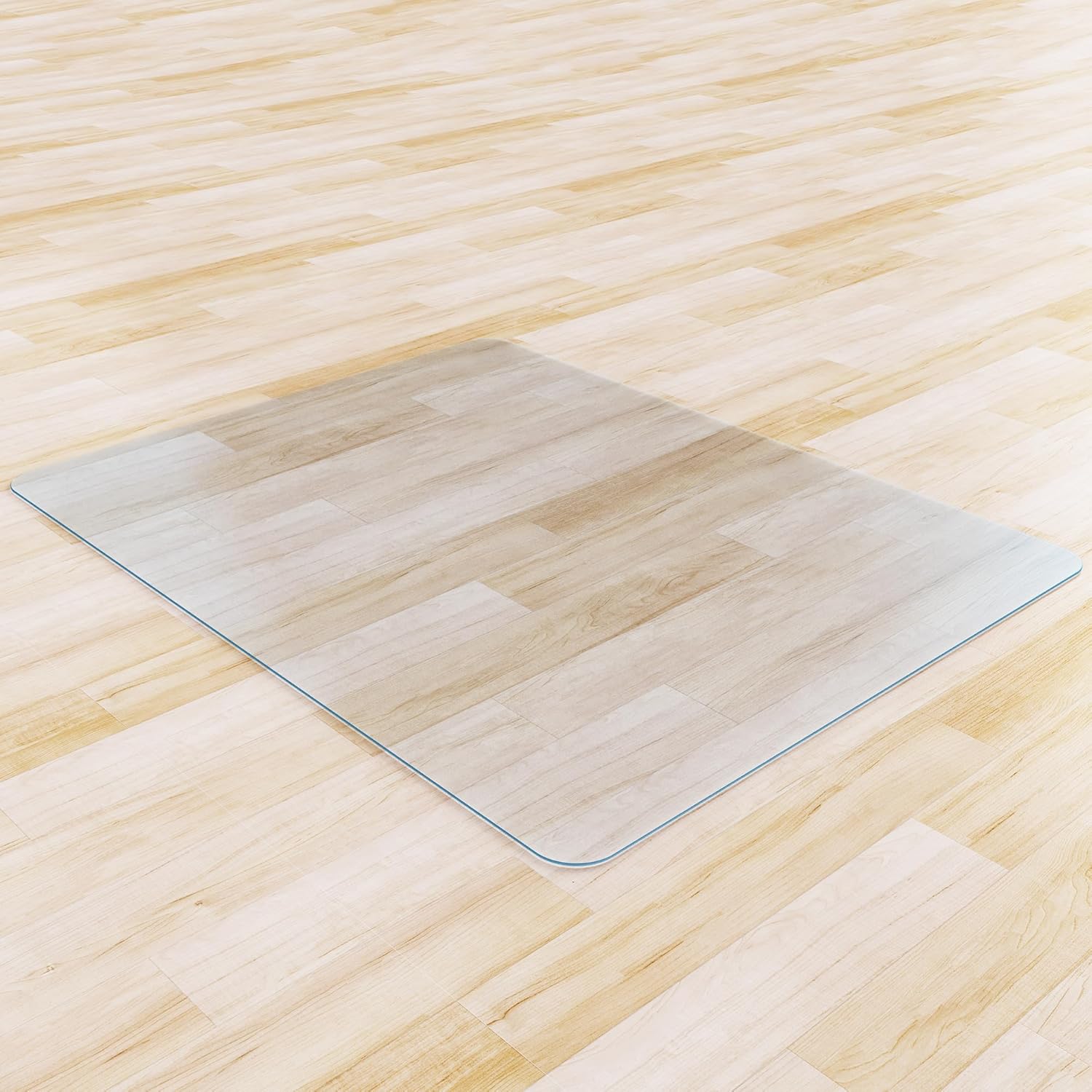 Tapete para silla de cristal, tapete de vidrio templado para oficina, alfombra, suelo de madera dura, rodante sin esfuerzo y fácil de limpiar, 36 x