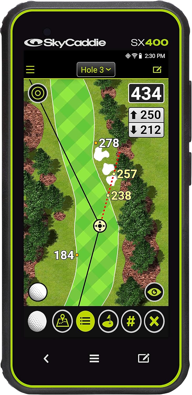 SkyCaddie SX400, GPS de golf portátil con pantalla táctil de 4 pulgadas, negro, (modelo SX400 GPS)