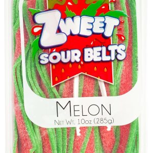 Zweet Cinturones de caramelo de melón agrio de 10 onzas  Caramelo Kosher agrio, cinturones de caramelo halal  Paquete resellable de cinturones de Zweet Cinturones de caramelo de melón agrio de 10 onzas  Caramelo Kosher agrio, cinturones de caramelo halal  Paquete resellable de cinturones de