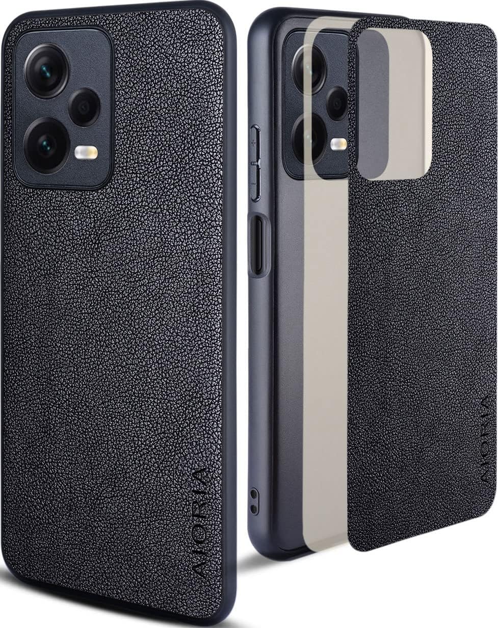 AIORIA Para Xiaomi Redmi Note 12 Pro 5G Case, Funda de cuero premium para teléfono Diseño retro Funda protectora completa para Redmi Note 12 Pro 5G