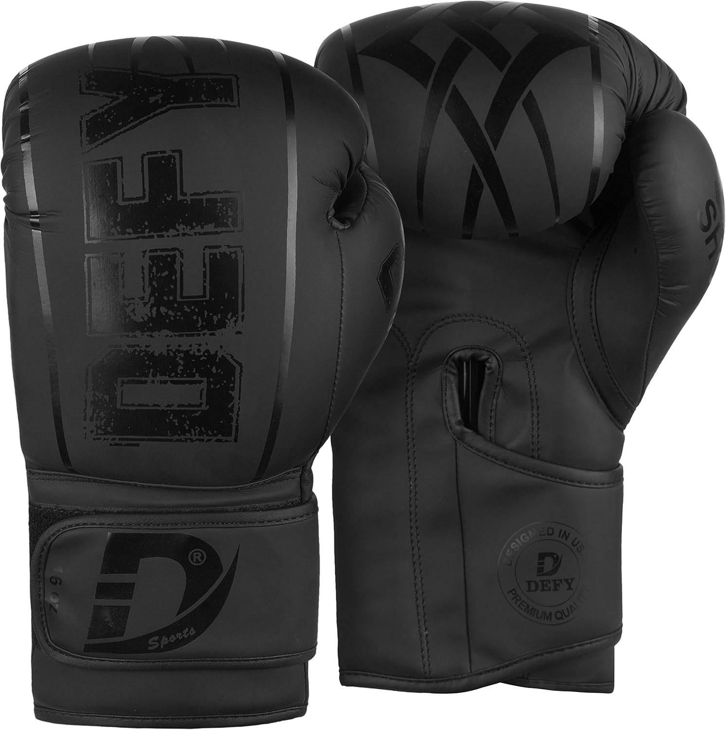 DEFY – Guantes de boxeo para hombres y mujeres, guantes de boxeo de cuero sintético de alta calidad para entrenamiento, perfectos para perforar