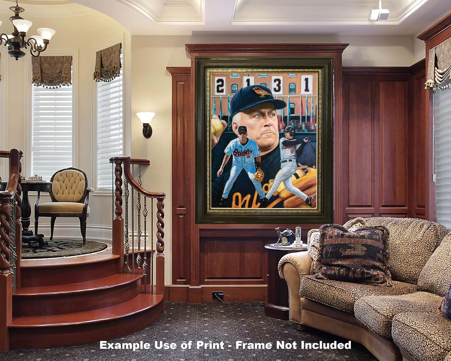 Cal Ripken Jr 3rd Base Short Stop Baltimore Orioles MLB Baseball Player HOF Hall of Fame Art Print 1AM3 on 24×30 matte paper