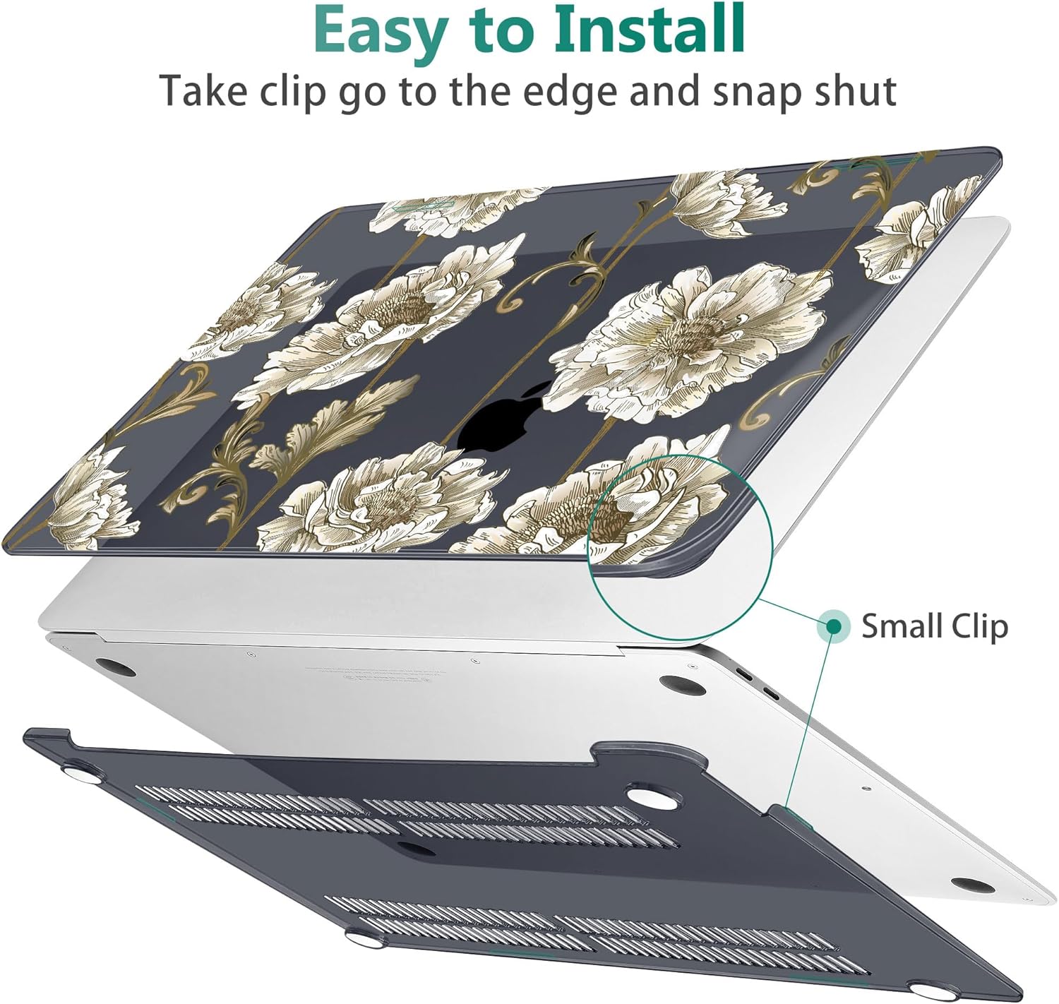 May Chen Compatible con MacBook Air 2022 2021 2020 de 13 pulgadas M1 A2337 A2179 A1932, carcasa rígida de plástico con protector de pantalla y