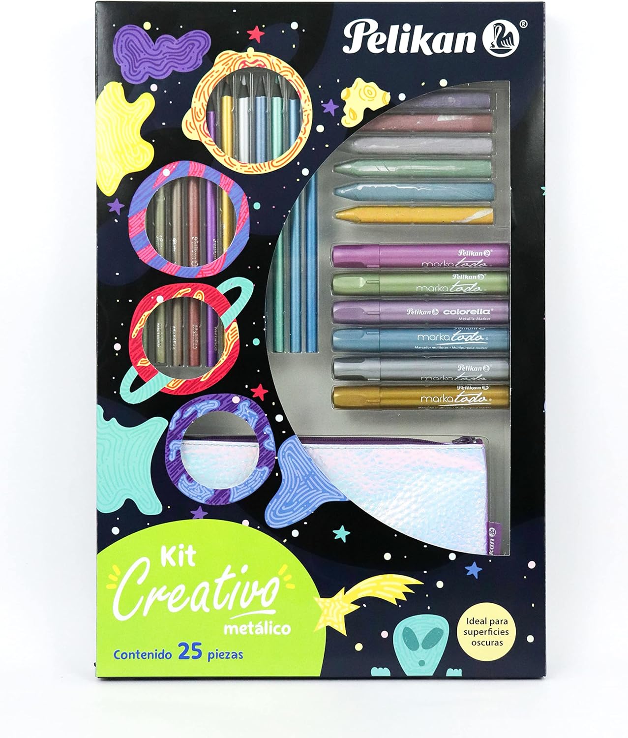 Pelikan Lápices de colores metálicos, kit creativo edición metálica, 25 piezas