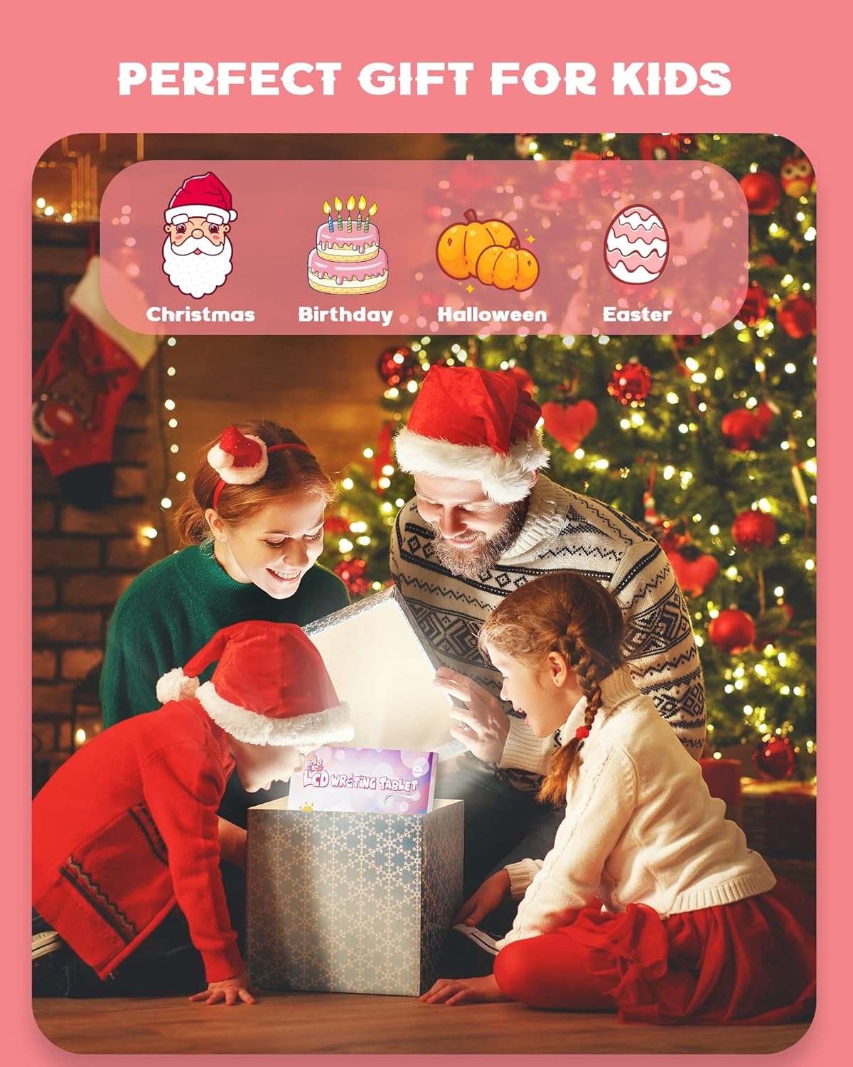 bravokids Tableta de escritura LCD de 8,5 pulgadas, tablero de dibujo magnético