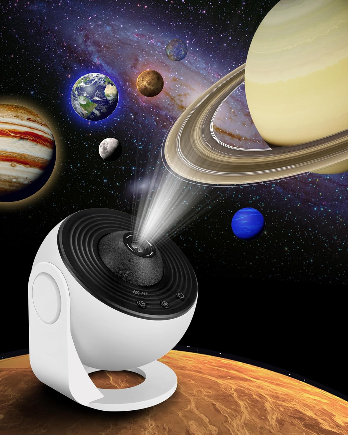 Proyector de galaxia planetario 12 en 1  Proyector de estrellas para dormitorio  Lámpara de proyector de nebulosa giratoria de 360, proyector de luz