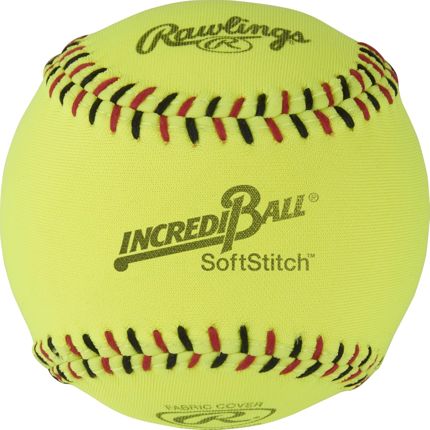 Rawlings Bolas de softstitch amarillas Incredi-Ball  Opciones de 11 y 12 pulgadas  Opciones de cubierta de tela y cuero sintético  12 unidades