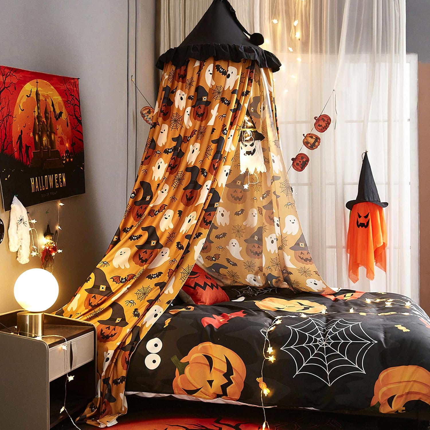 Toldo decorativo para cama de niños, estilo sombrero de princesa, cúpula de ensueño, toldo para decoración de habitación de niñas, castillo, toldos