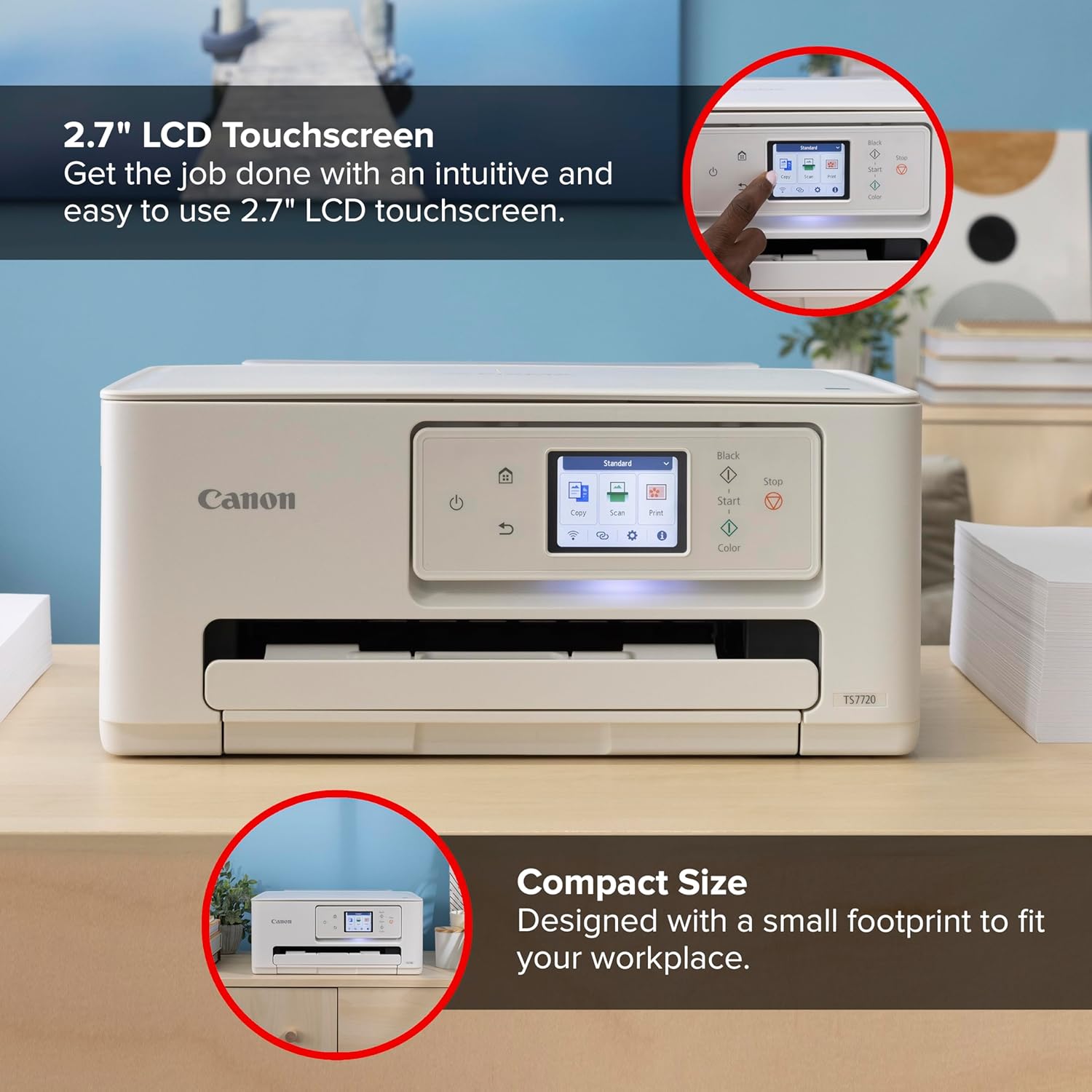 Canon PIXMA TS7720 – Impresora inalámbrica todo en uno para el hogar