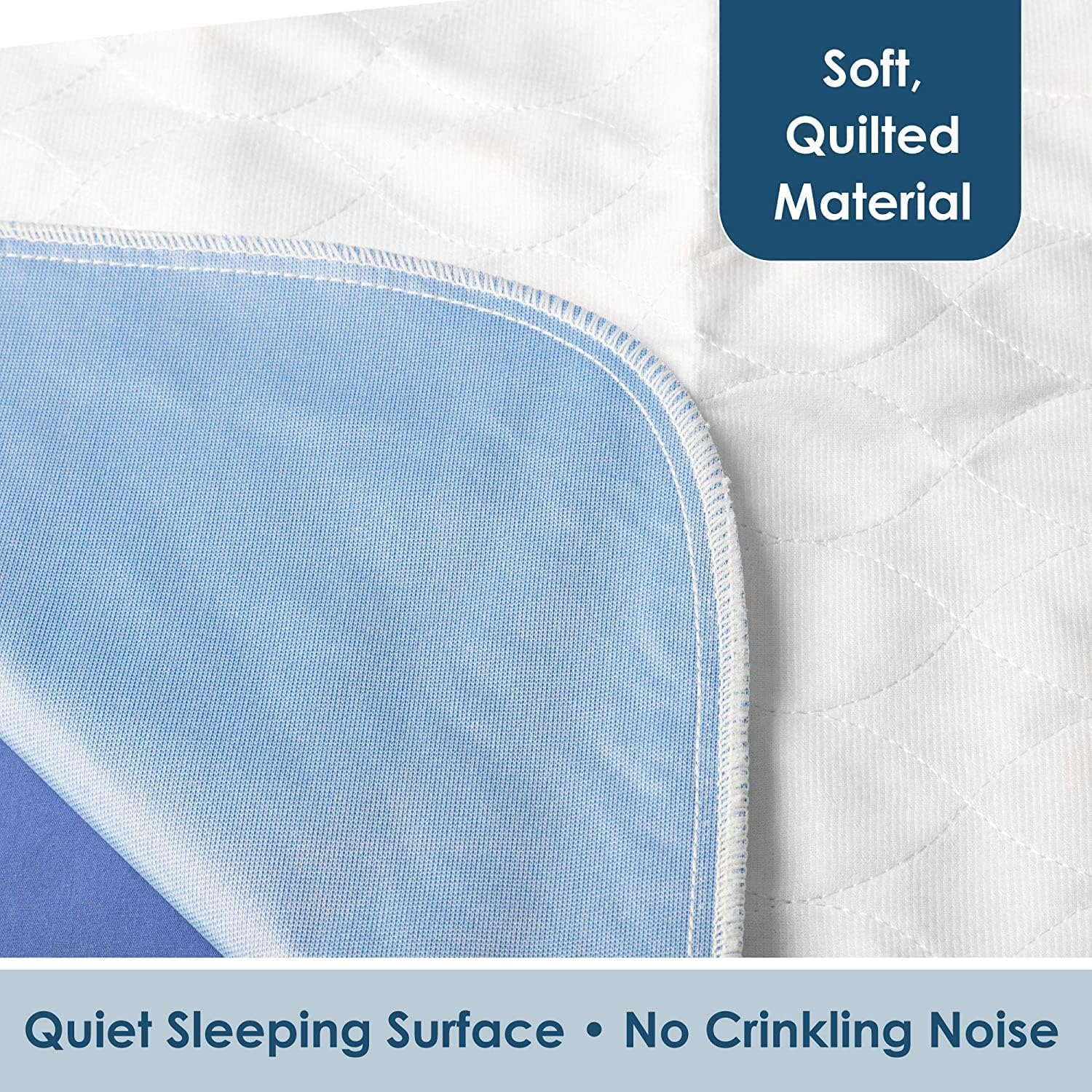 Almohadillas de cama impermeables para incontinencia, absorbentes, lavables, almohadillas de colchón para niños o adultos, planas, 34 x 52 pulgadas