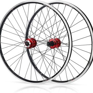 Juego de ruedas MTB de 26 pulgadas, freno de disco, llanta de freno en V, rueda de liberación rápida, 32 radios, 7, 8, 9, 10 velocidades, casete Juego de ruedas MTB de 26 pulgadas, freno de disco, llanta de freno en V, rueda de liberación rápida, 32 radios, 7, 8, 9, 10 velocidades, casete