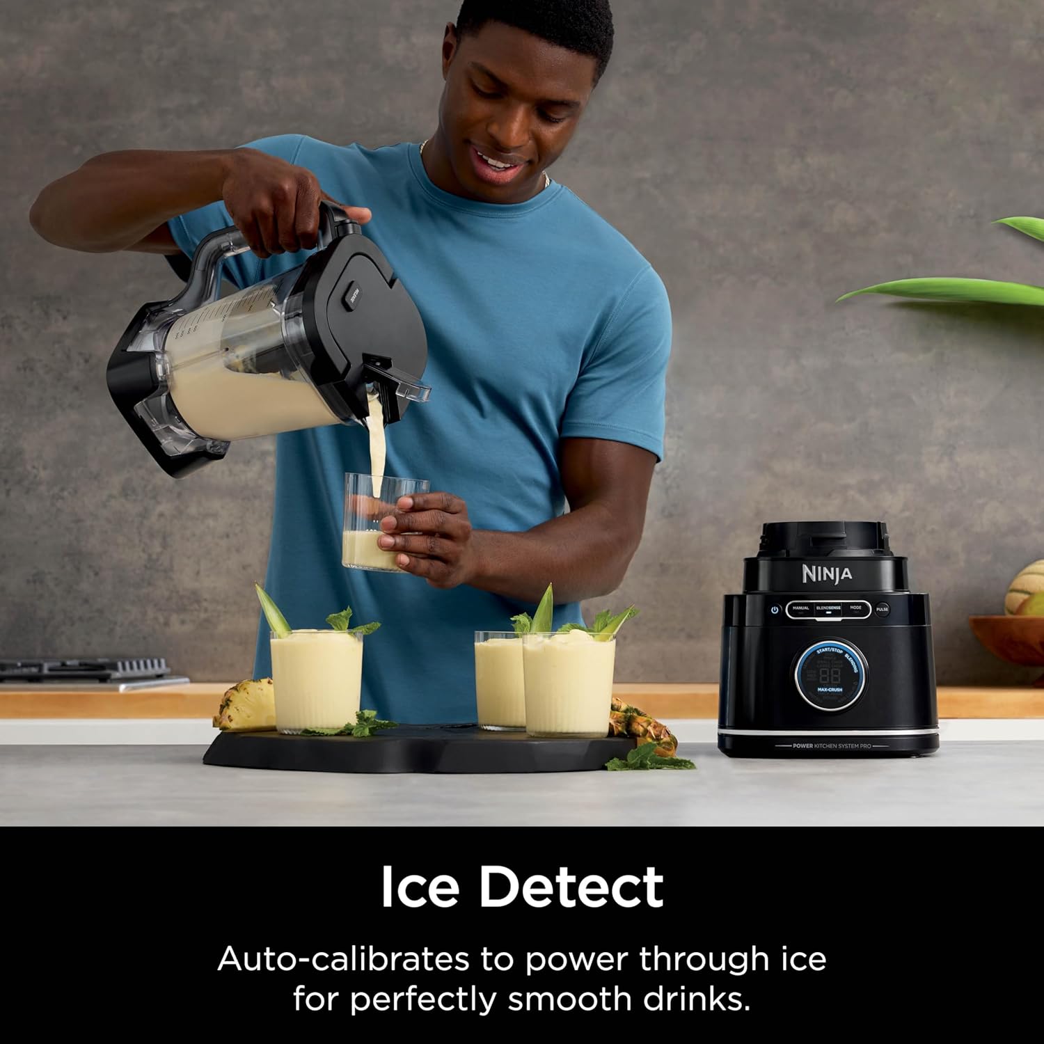 Ninja TB401 Detect Kitchen System Power Blender + Processor Pro, tecnología BlendSense, licuadora, picar y batidos, 1800 vatios máximos, jarra de 72