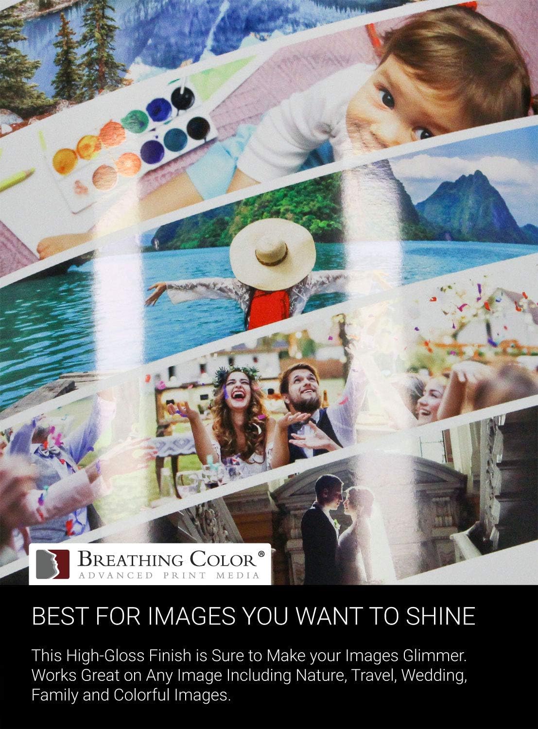 Vibrance – Papel brillante para impresora fotográfica, 8.99 ozm, acabado brillante, rollo de papel fotográfico de alta calidad con núcleo de 3
