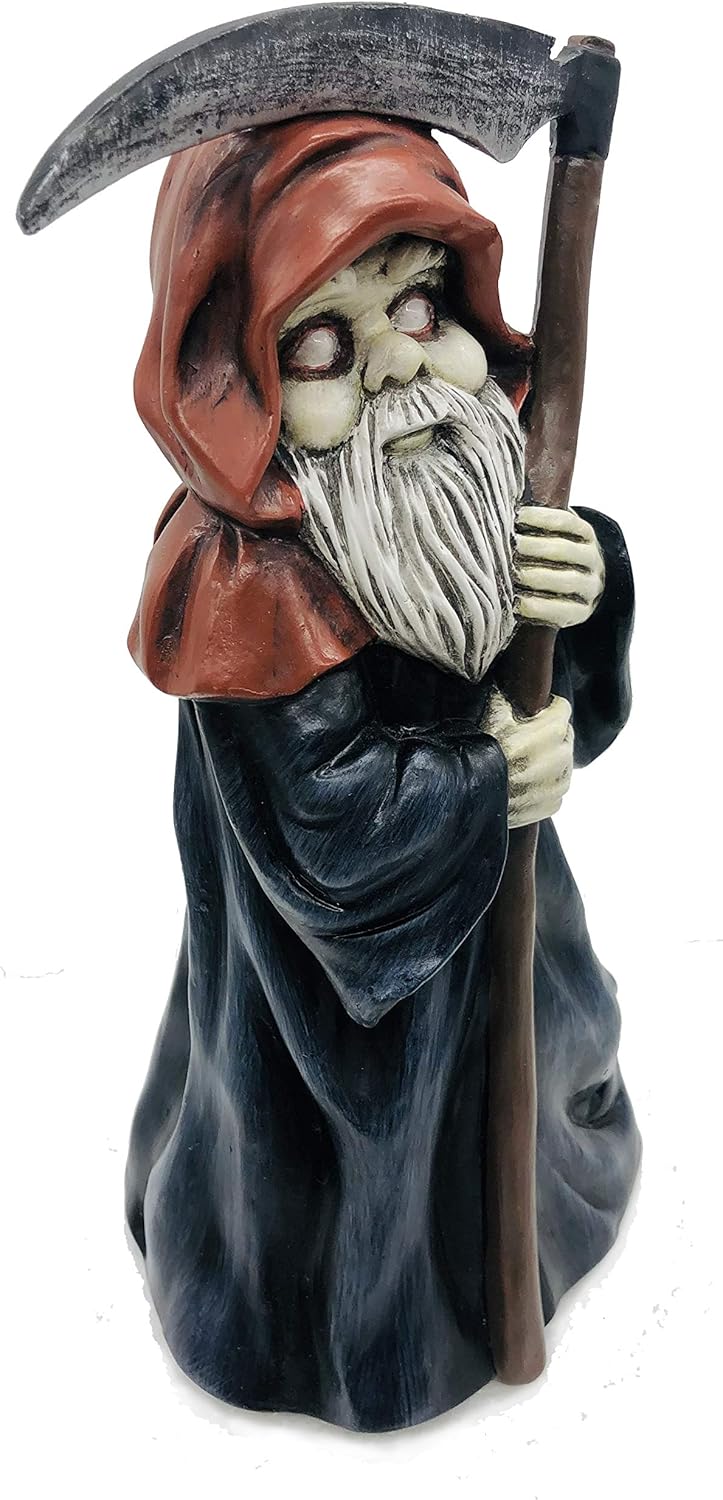 Estatua de la parca de gnomo de jardín, gnomo malvado aterrador para adornos de césped, decoración de interiores o exteriores, decoración de