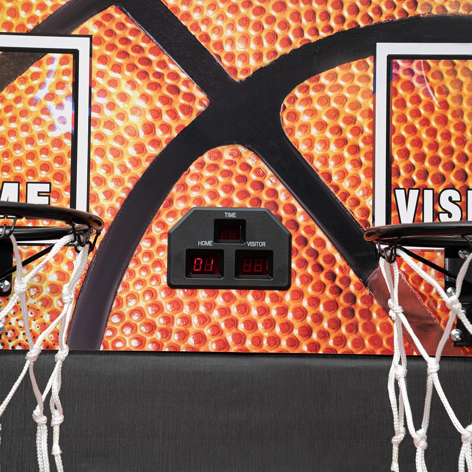 Juego de baloncesto Pop a Shot, arcada de baloncesto de doble disparo con marcador electrónico LED, temporizador y 5 pelotas de baloncesto, juego de