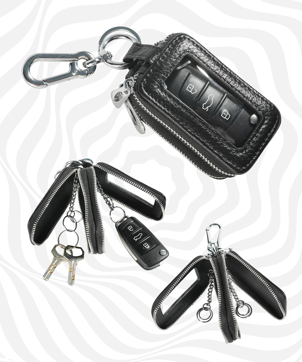 Funda para llavero, soporte de cuero para llavero, funda para llave inteligente, funda para llavero remoto, accesorios de automóvil, funda para