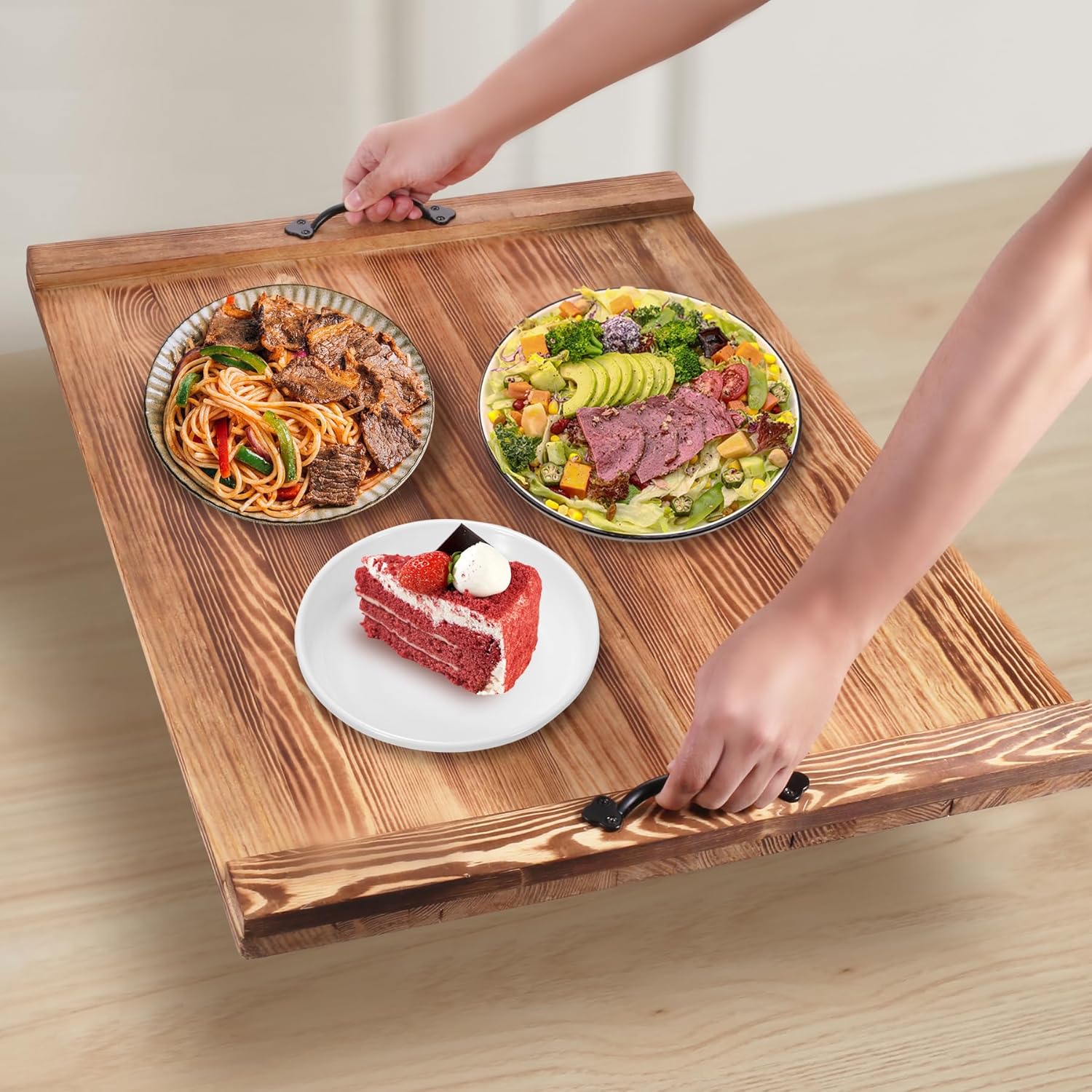 Cubierta para estufa de fideos, 30 x 22 pulgadas, cubierta superior de estufa de gas de madera con asas, cubierta de quemador de granja para estufa