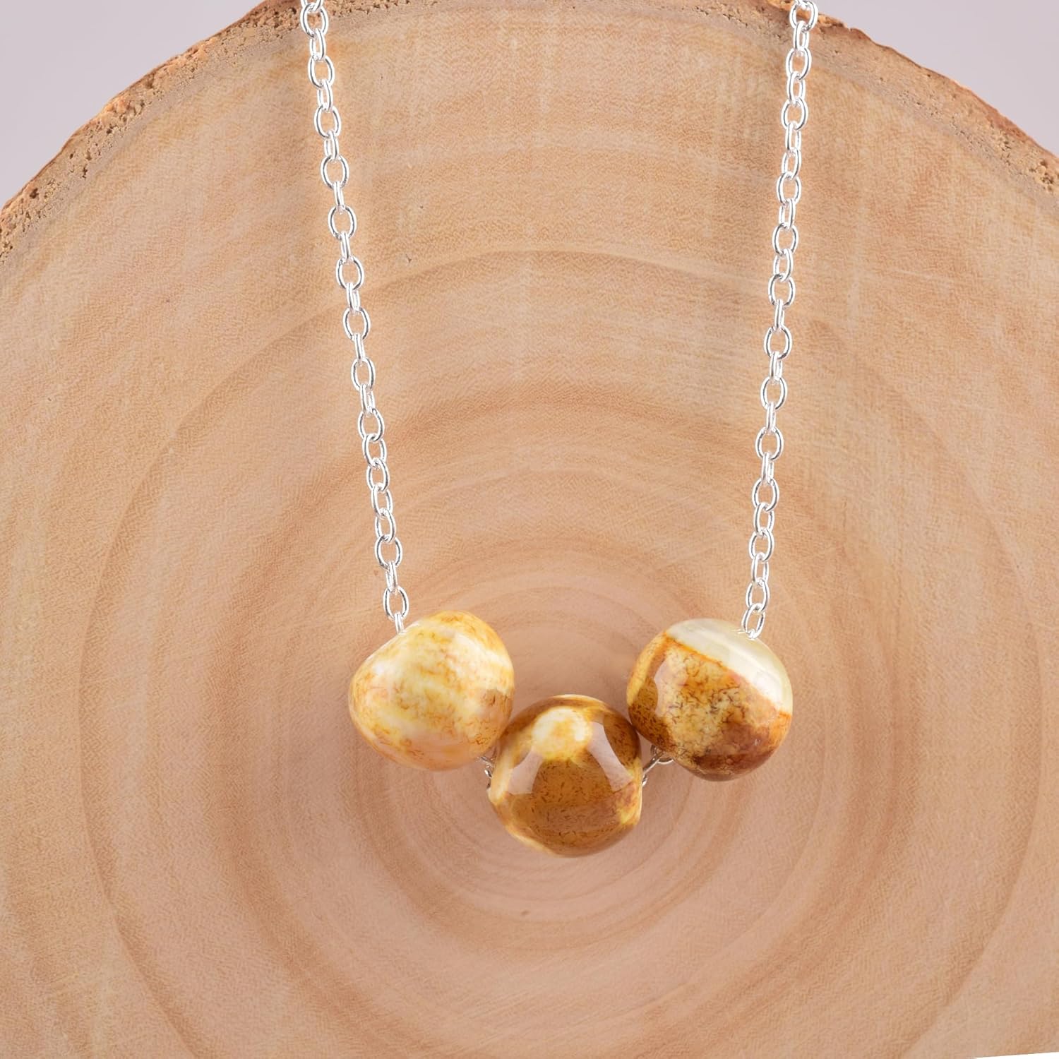 Dainty Bumble Bee Real Crystals Pendant Necklace, Protection Gemstone Necklace, Energy Healing Spiritual Crystals, Birthday, Gift for Women,