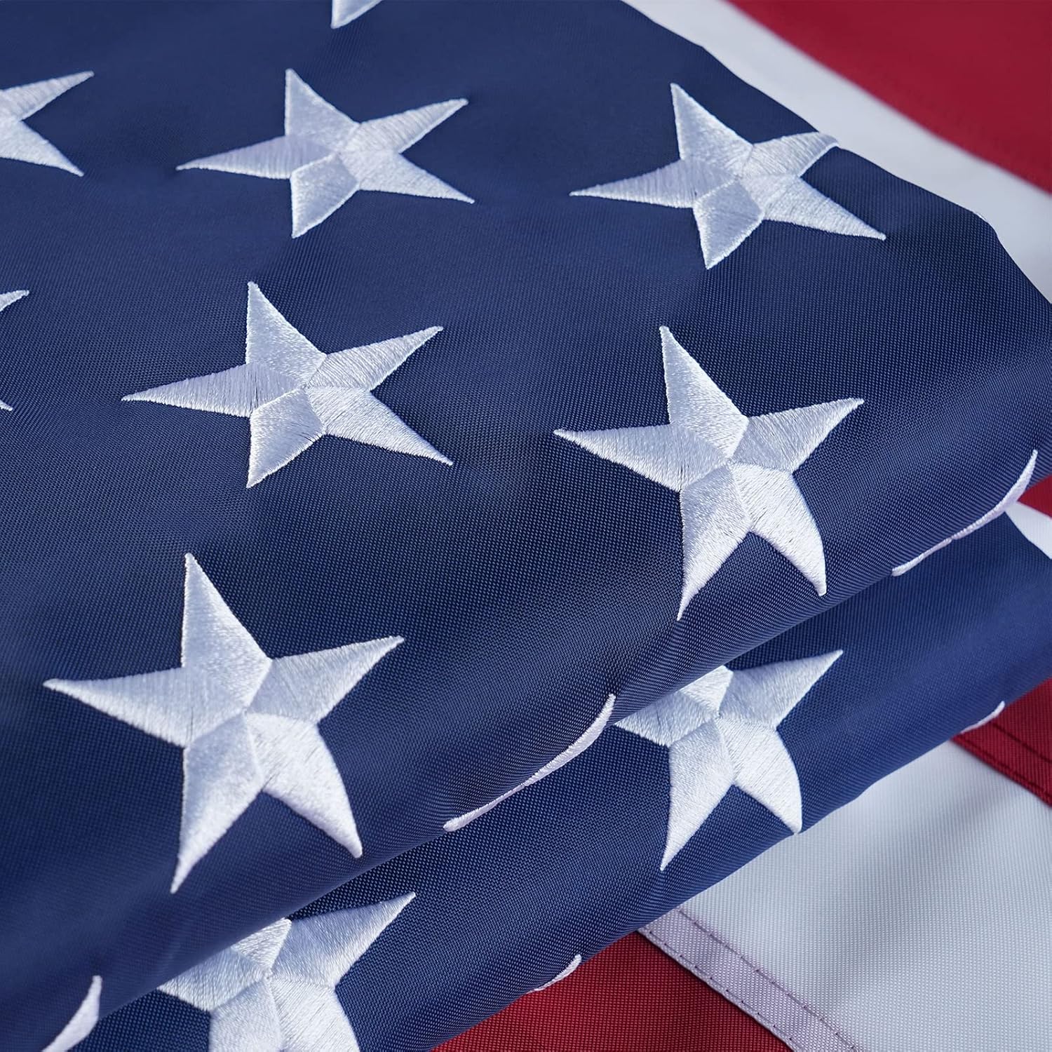 Bradford Bandera estadounidense de 4 x 6 pies para exteriores, fabricada en Estados Unidos, banderas bordadas de Estados Unidos de doble cara