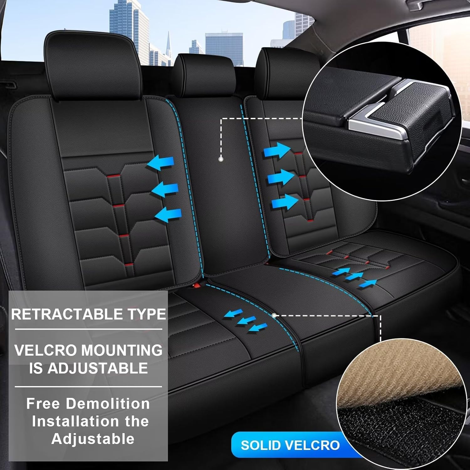Fundas de asiento de automóvil para Mazda CX7 2007-2012 CX-7 juego completo de fundas de asiento de piel sintética de 2 filas y 5 asientos,