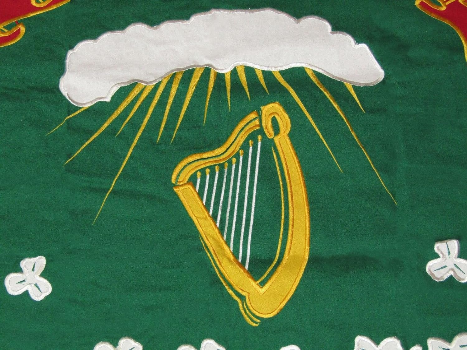 Bandera irlandesa 100% algodón bordada de 3 x 5 pulgadas