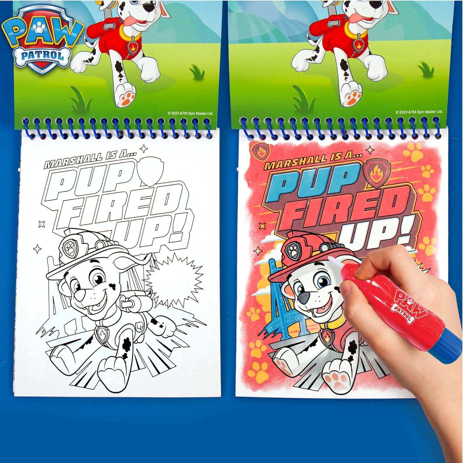 Paw Patrol Aqua Art, incluye 4 páginas reutilizables de arte acuático y bolígrafo de agua, libro de colores con agua, libro de actividades de
