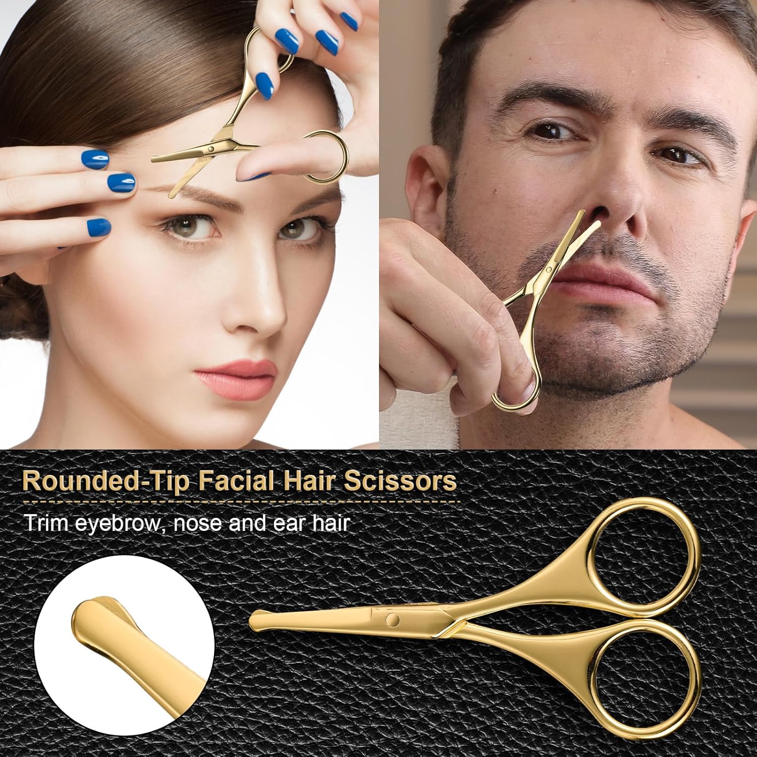Juego de 9 tijeras afiladas para cortar el cabello, acero inoxidable de 6.7 pulgadas, juego profesional de tijeras de peluquería multifuncionales