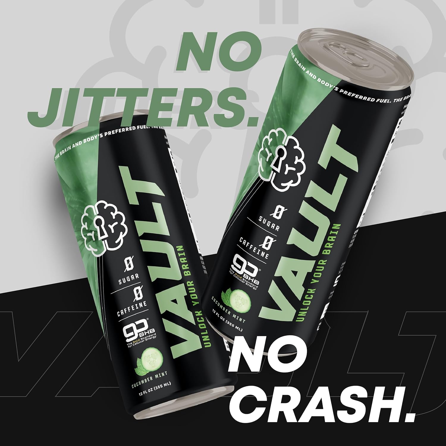VAULT Bebida energética cerebral sin cafeína, nootrópico para el enfoque mental, nitidez, memoria y tiempo de reacción, sin choques ni nerviosismo,